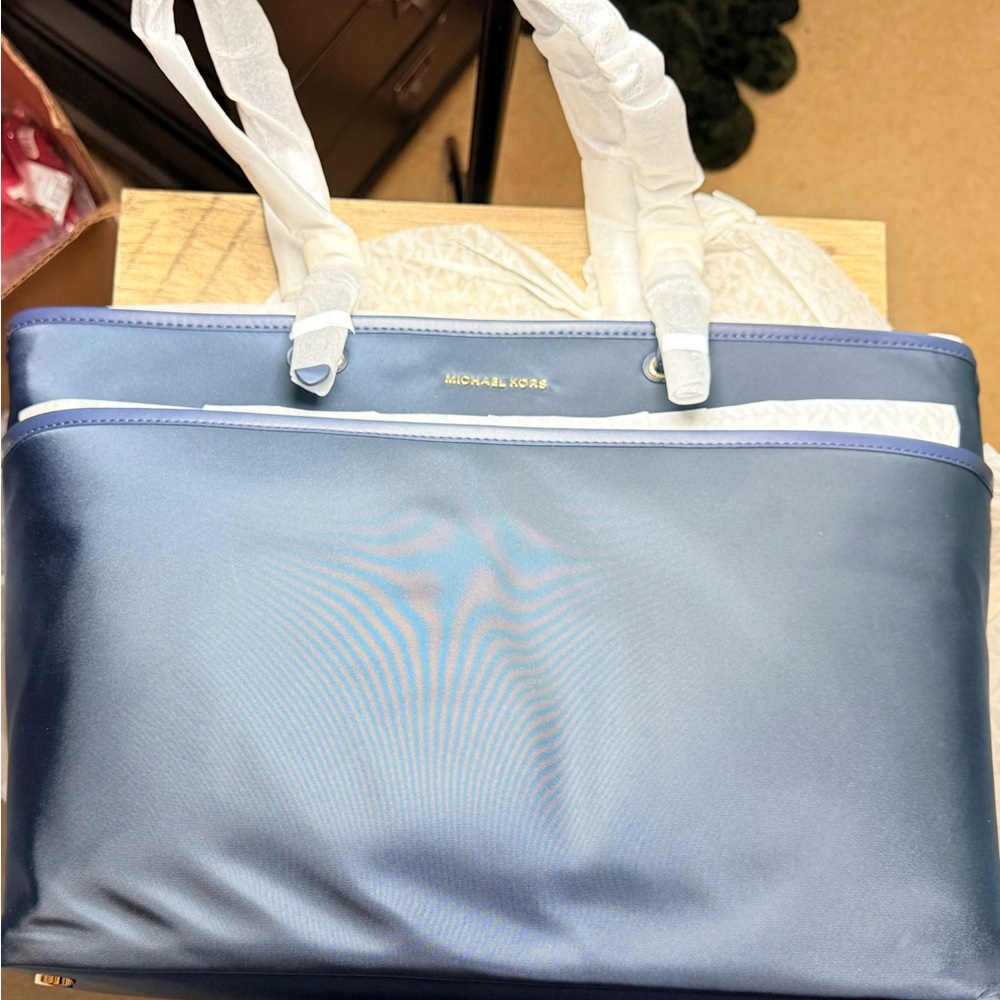Michael Kors Navy Blue Tote Bag